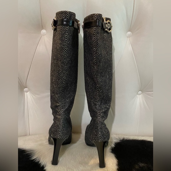 Burberry Herringbone Heeled Boots - Picture 4 of 7